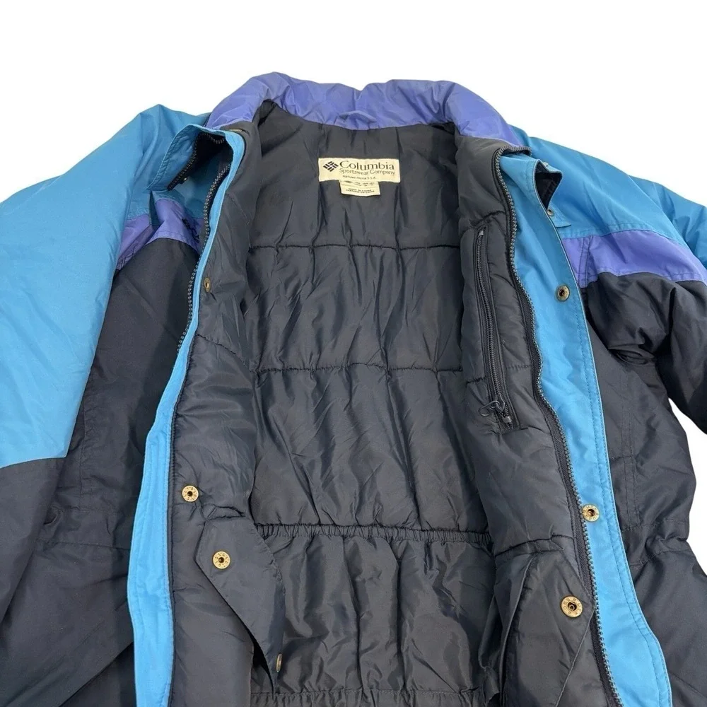 Columbia Insulated Ski Snowboard Jacket Youth Boys 18 20 Blue Zip Up Coat Parka